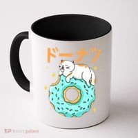 Kawaii Cat Donut Coffee Mug thumb 0