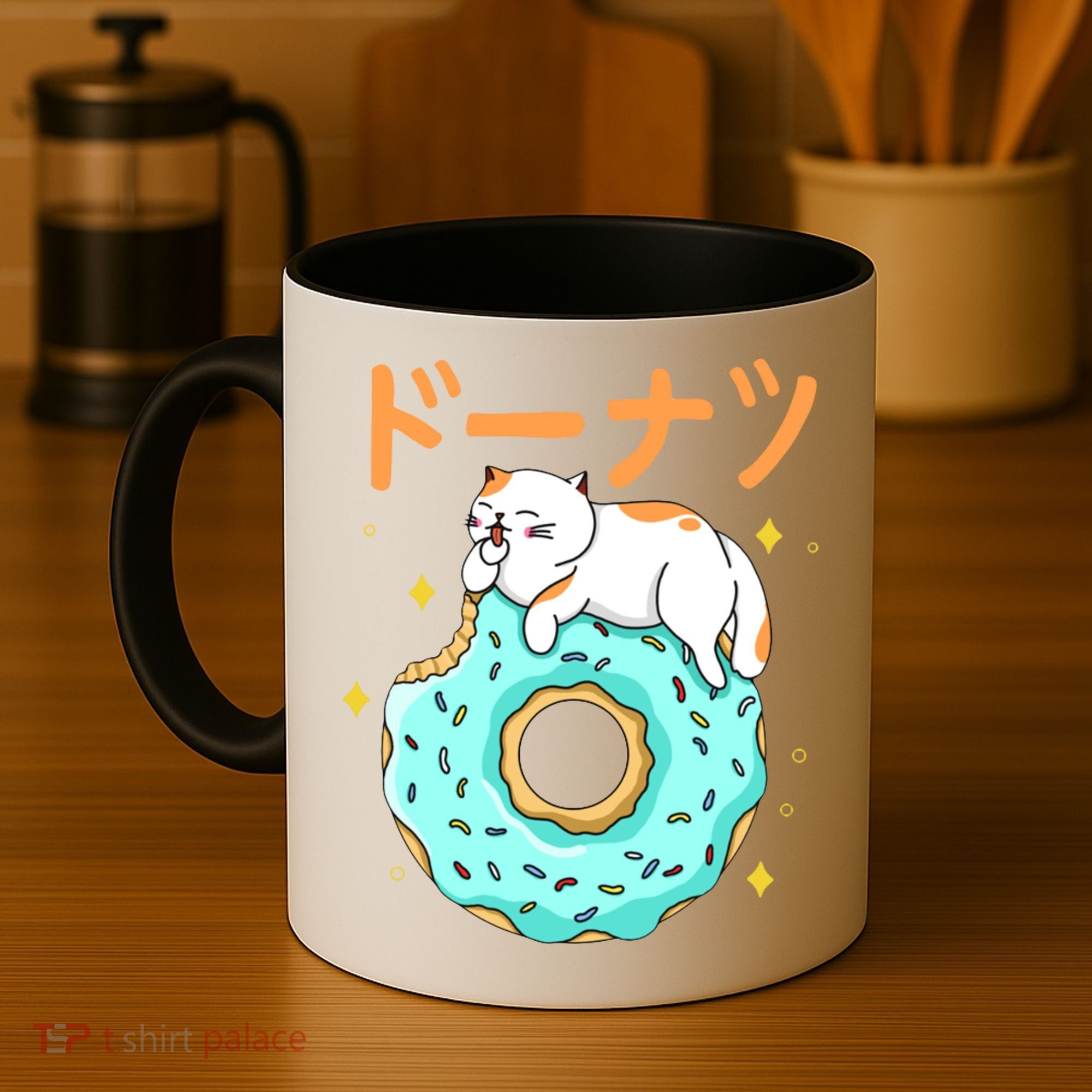 Kawaii Cat Donut Coffee Mug