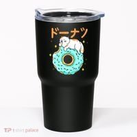Kawaii Cat Donut Tumbler thumb 0