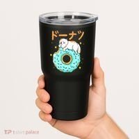 Kawaii Cat Donut Tumbler thumb 2