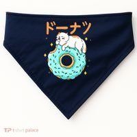 Kawaii Cat Donut USA-Made Doggie Bandana thumb 0