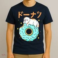 Kawaii Cat Donut T-Shirt thumb 3