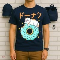 Kawaii Cat Donut T-Shirt thumb 6