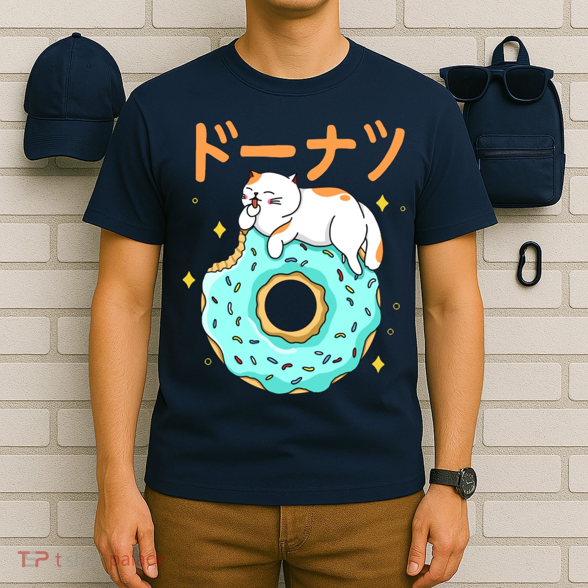 Kawaii Cat Donut T-Shirt