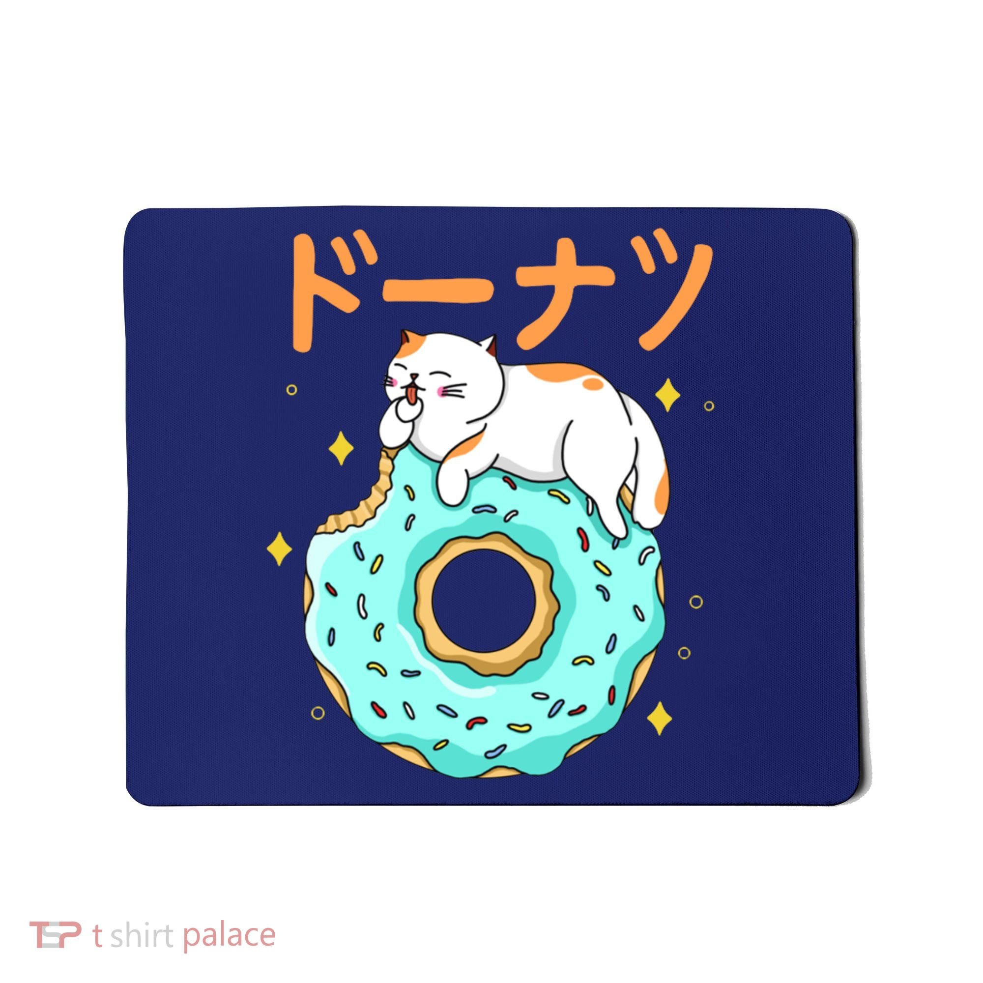 Kawaii Cat Donut Mousepad