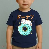 Kawaii Cat Donut Toddler T-Shirt thumb 2