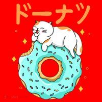 Kawaii Cat Donut Santa Hat thumb 1
