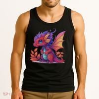 Kawaii Cute Dragon Anime Perfect Boy Girl Dragon Tank Top thumb 3