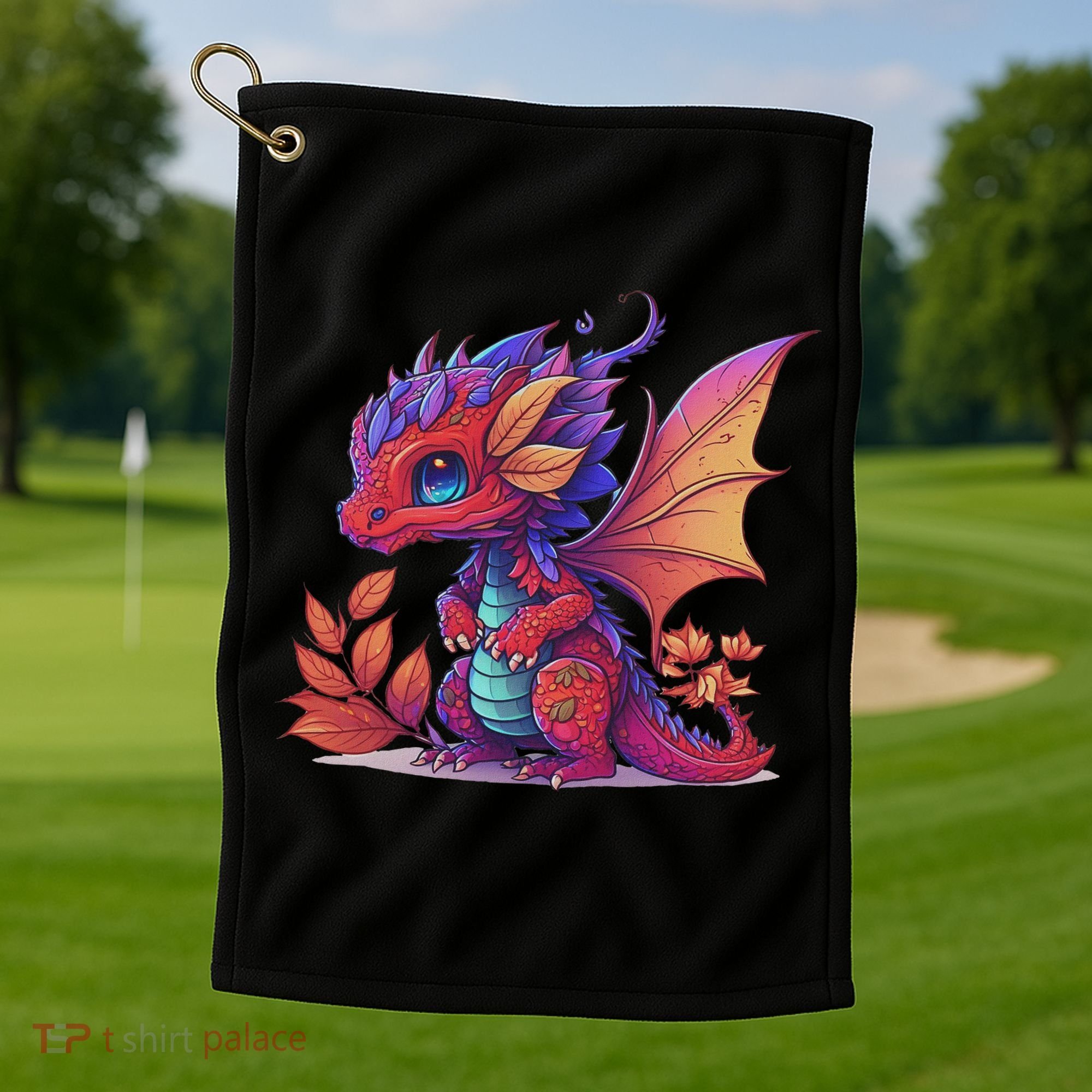 Kawaii Cute Dragon Anime Perfect Boy Girl Dragon Golf Towel