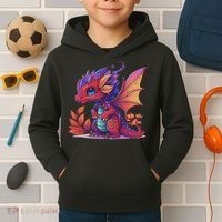 Kawaii Cute Dragon Anime Perfect Boy Girl Dragon Kids Hoodie thumb 2