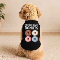 Kids Cute Donut 4th Birthday Im This Many Donuts 4 Year Old Doggie Tank thumb 2