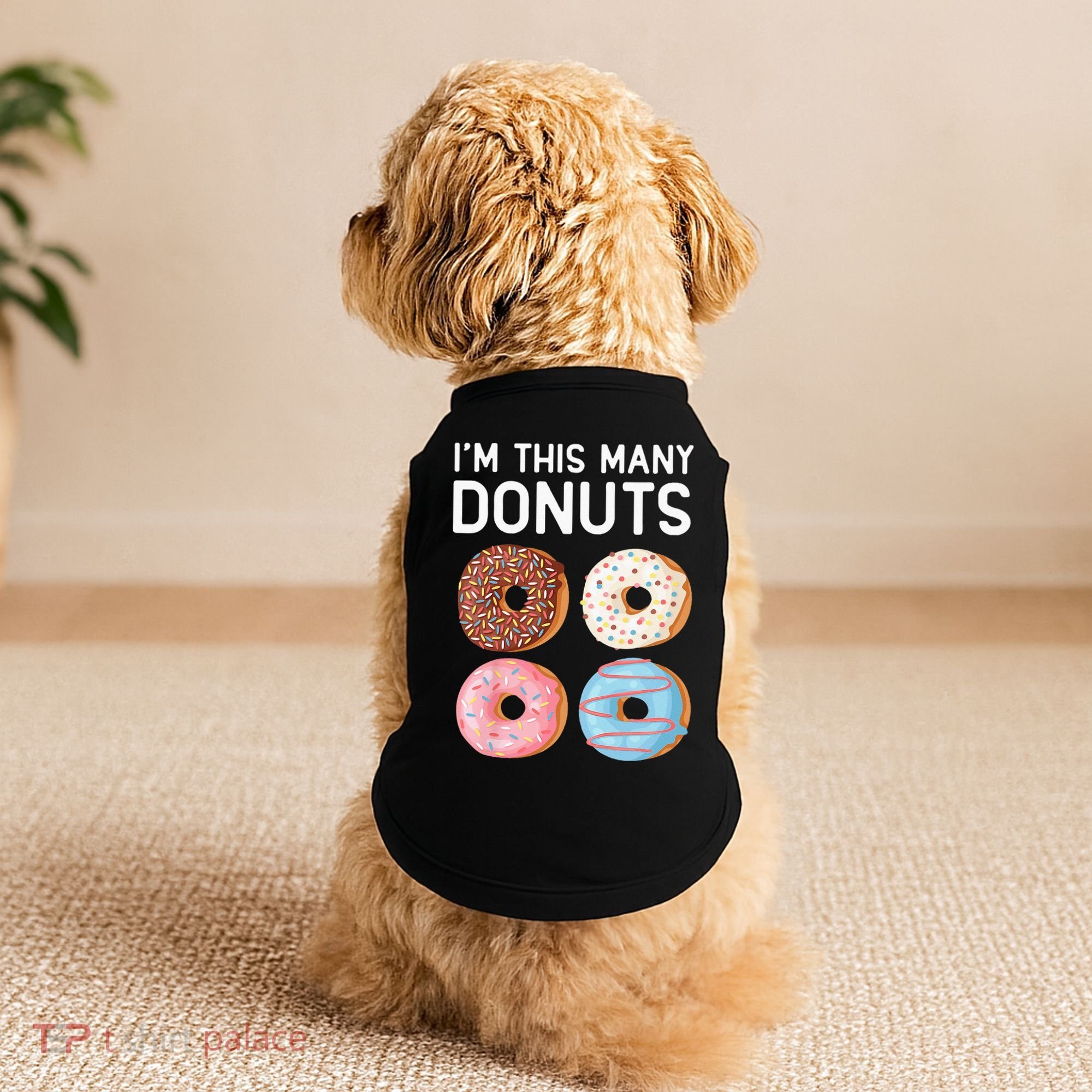 Kids Cute Donut 4th Birthday Im This Many Donuts 4 Year Old Doggie Tank