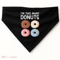 Kids Cute Donut 4th Birthday Im This Many Donuts 4 Year Old USA-Made Doggie Bandana thumb 0