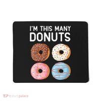 Kids Cute Donut 4th Birthday Im This Many Donuts 4 Year Old Mousepad thumb 0