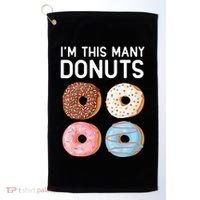 Kids Cute Donut 4th Birthday Im This Many Donuts 4 Year Old Golf Towel thumb 0