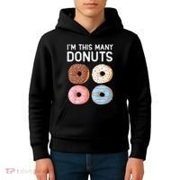 Kids Cute Donut 4th Birthday Im This Many Donuts 4 Year Old Kids Hoodie thumb 4