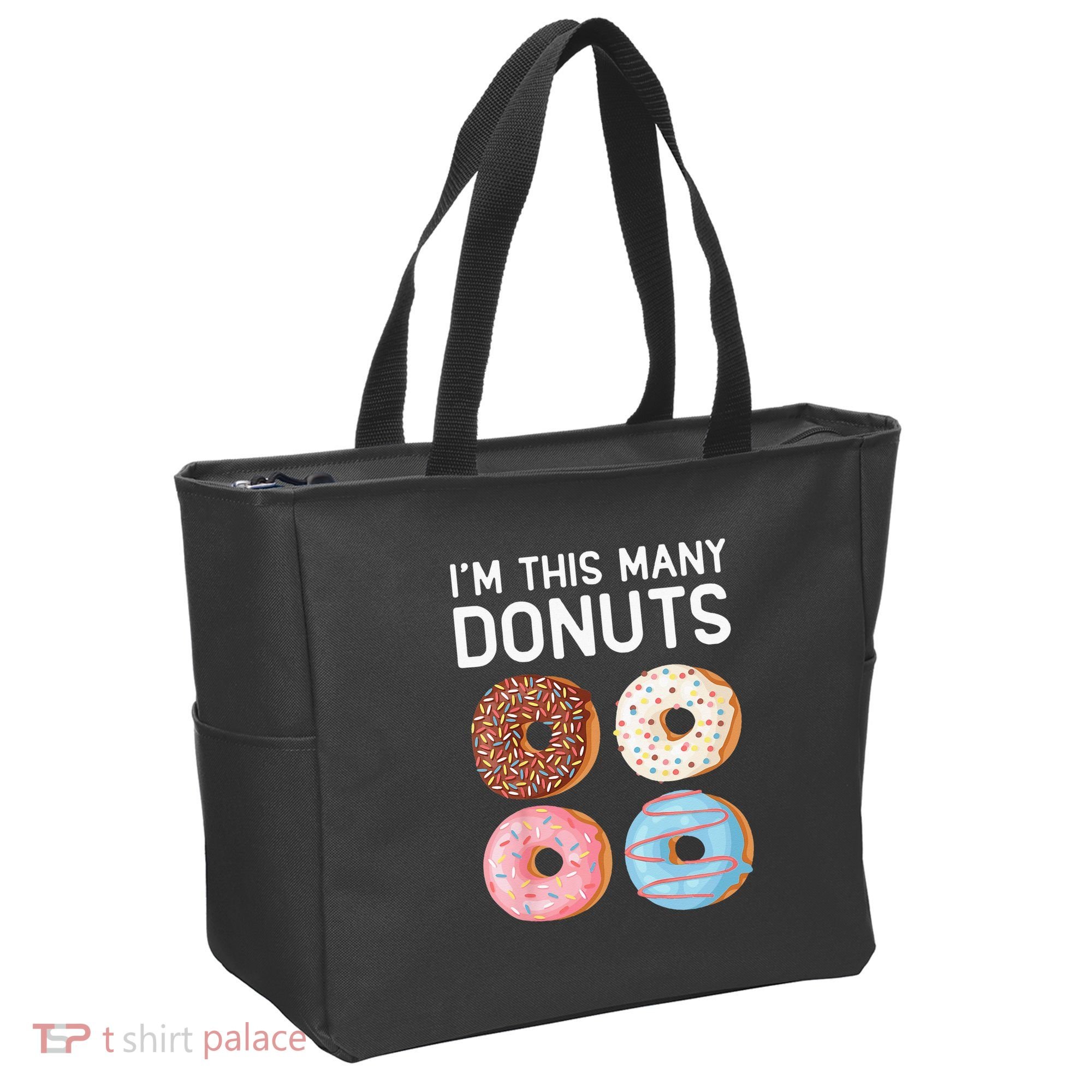 Kids Cute Donut 4th Birthday Im This Many Donuts 4 Year Old Tote Bag