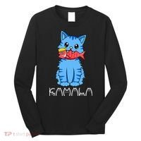 Kamala Cat Eat Fish Funny Harris Trump 2024 Long Sleeve Shirt thumb 0