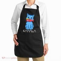 Kamala Cat Eat Fish Funny Harris Trump 2024 Apron thumb 2