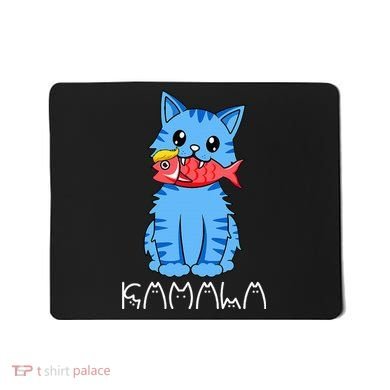 Kamala Cat Eat Fish Funny Harris Trump 2024 Mousepad
