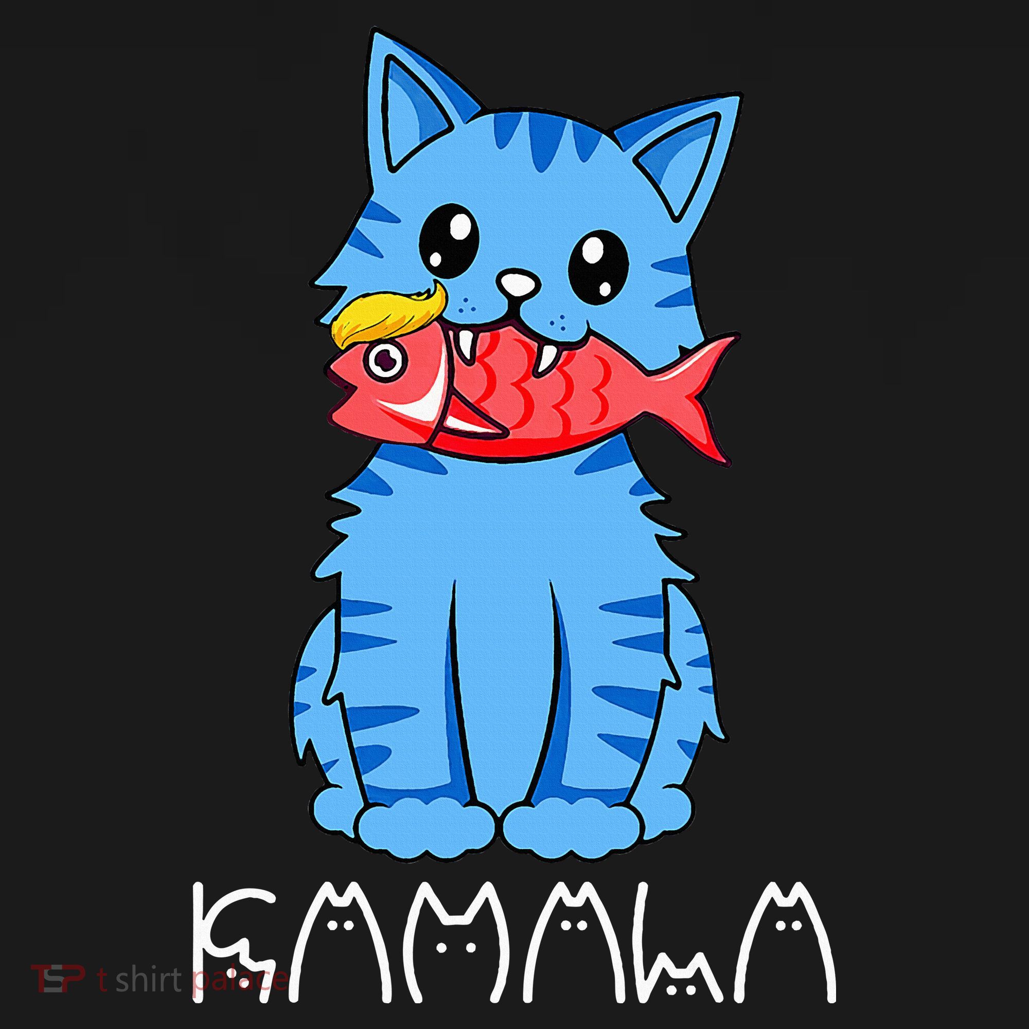 Kamala Cat Eat Fish Funny Harris Trump 2024 Ornament