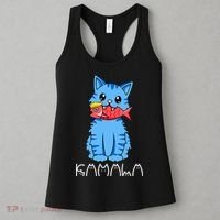 Kamala Cat Eat Fish Funny Harris Trump 2024 Women's Tank Top thumb 3