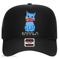 Kamala Cat Eat Fish Funny Harris Trump 2024 Hat thumb 0