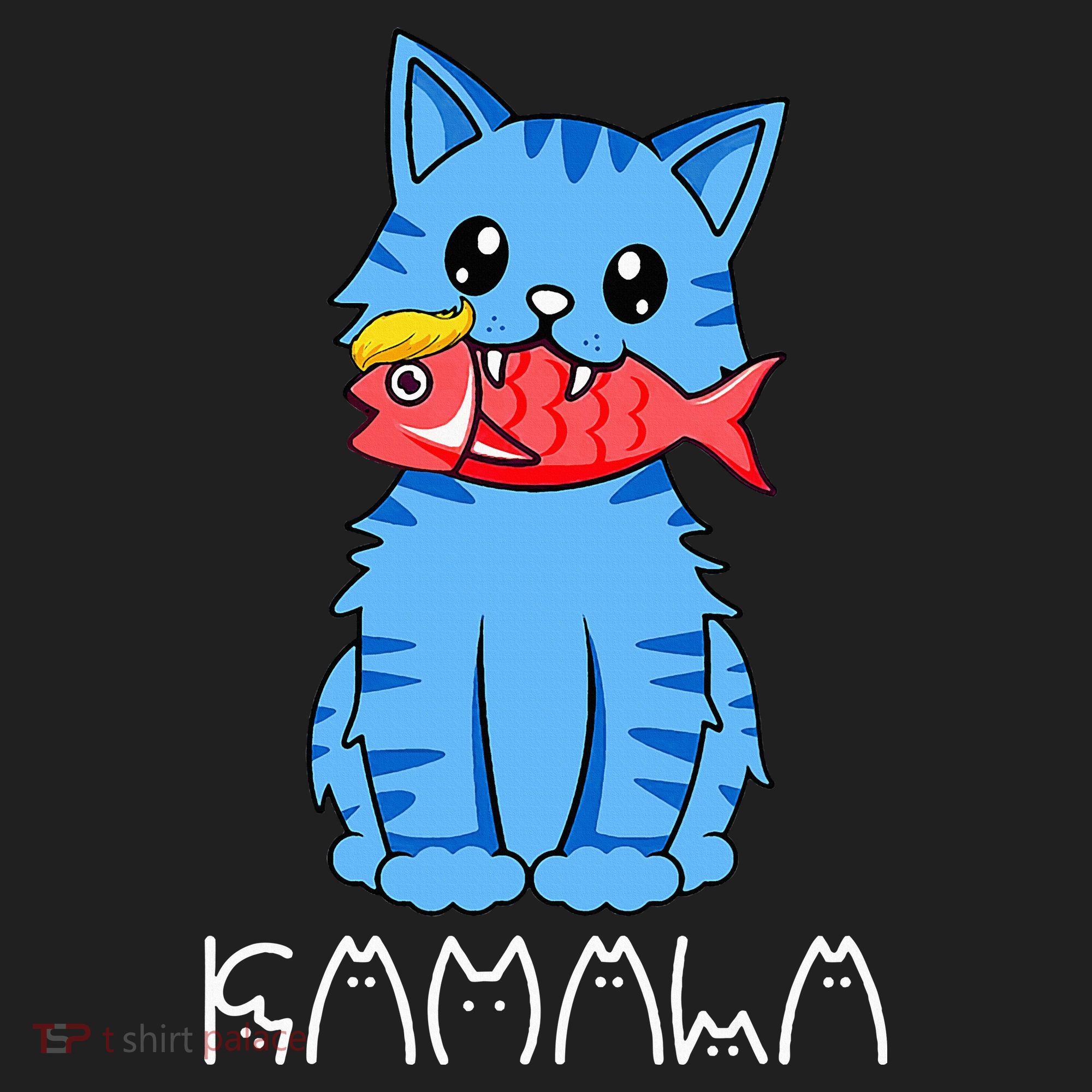 Kamala Cat Eat Fish Funny Harris Trump 2024 Hat