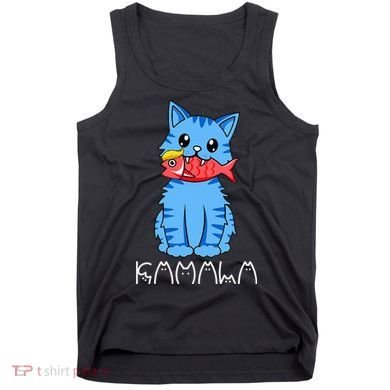 Kamala Cat Eat Fish Funny Harris Trump 2024 Tank Top