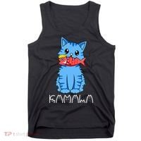 Kamala Cat Eat Fish Funny Harris Trump 2024 Tank Top thumb 0