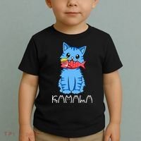 Kamala Cat Eat Fish Funny Harris Trump 2024 Toddler T-Shirt thumb 2