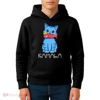 Kamala Cat Eat Fish Funny Harris Trump 2024 Kids Hoodie thumb 4