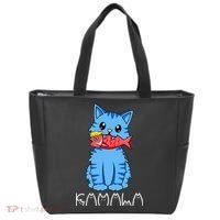 Kamala Cat Eat Fish Funny Harris Trump 2024 Tote Bag thumb 0