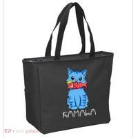 Kamala Cat Eat Fish Funny Harris Trump 2024 Tote Bag thumb 2