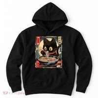Kawaii Cat Eating Ramen Noodles Anime Gift Girl Teens Hoodie thumb 0