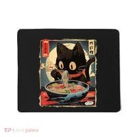 Kawaii Cat Eating Ramen Noodles Anime Gift Girl Teens Mousepad thumb 0