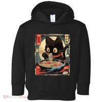 Kawaii Cat Eating Ramen Noodles Anime Gift Girl Teens Toddler Hoodie thumb 0