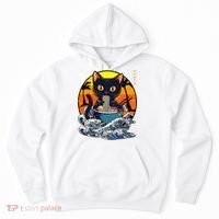 Kawaii Cat Eating Ramen Noodles Japanese Art Anime  Hoodie thumb 0