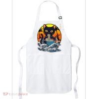 Kawaii Cat Eating Ramen Noodles Japanese Art Anime  Apron thumb 0