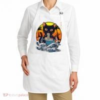 Kawaii Cat Eating Ramen Noodles Japanese Art Anime  Apron thumb 2