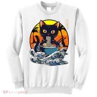Kawaii Cat Eating Ramen Noodles Japanese Art Anime  Sweatshirt thumb 0