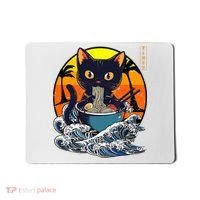 Kawaii Cat Eating Ramen Noodles Japanese Art Anime  Mousepad thumb 0