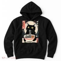 Kawaii Cat Eating Ramen Noodles Funny Anime Gift Hoodie thumb 0
