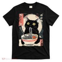 Kawaii Cat Eating Ramen Noodles Funny Anime Gift T-Shirt thumb 0