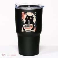Kawaii Cat Eating Ramen Noodles Funny Anime Gift Tumbler thumb 0