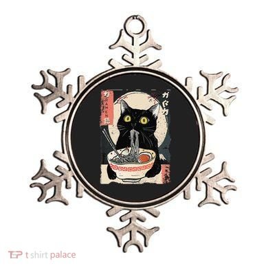 Kawaii Cat Eating Ramen Noodles Funny Anime Gift Ornament