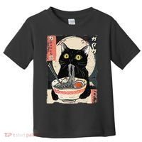 Kawaii Cat Eating Ramen Noodles Funny Anime Gift Toddler T-Shirt thumb 0