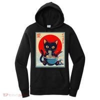 Kawaii Cat Eating Ramen Noodles Funny Anime Irls Teens Cat  Women's Hoodie thumb 0