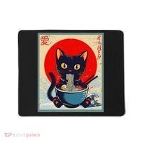 Kawaii Cat Eating Ramen Noodles Funny Anime Irls Teens Cat  Mousepad thumb 0