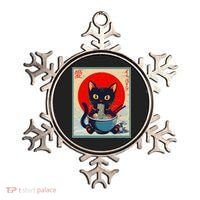 Kawaii Cat Eating Ramen Noodles Funny Anime Irls Teens Cat  Ornament thumb 0